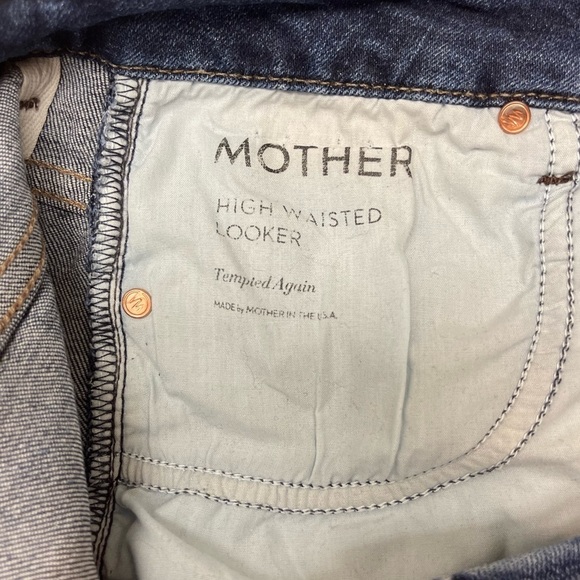 SOLD ๐ด Mother jeans High Waisted Looker Tempted Again Size 28 dark washed - Picture 14 of 16